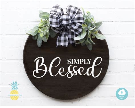 Download Simply Blessed - Farmhouse Sign for Cricut